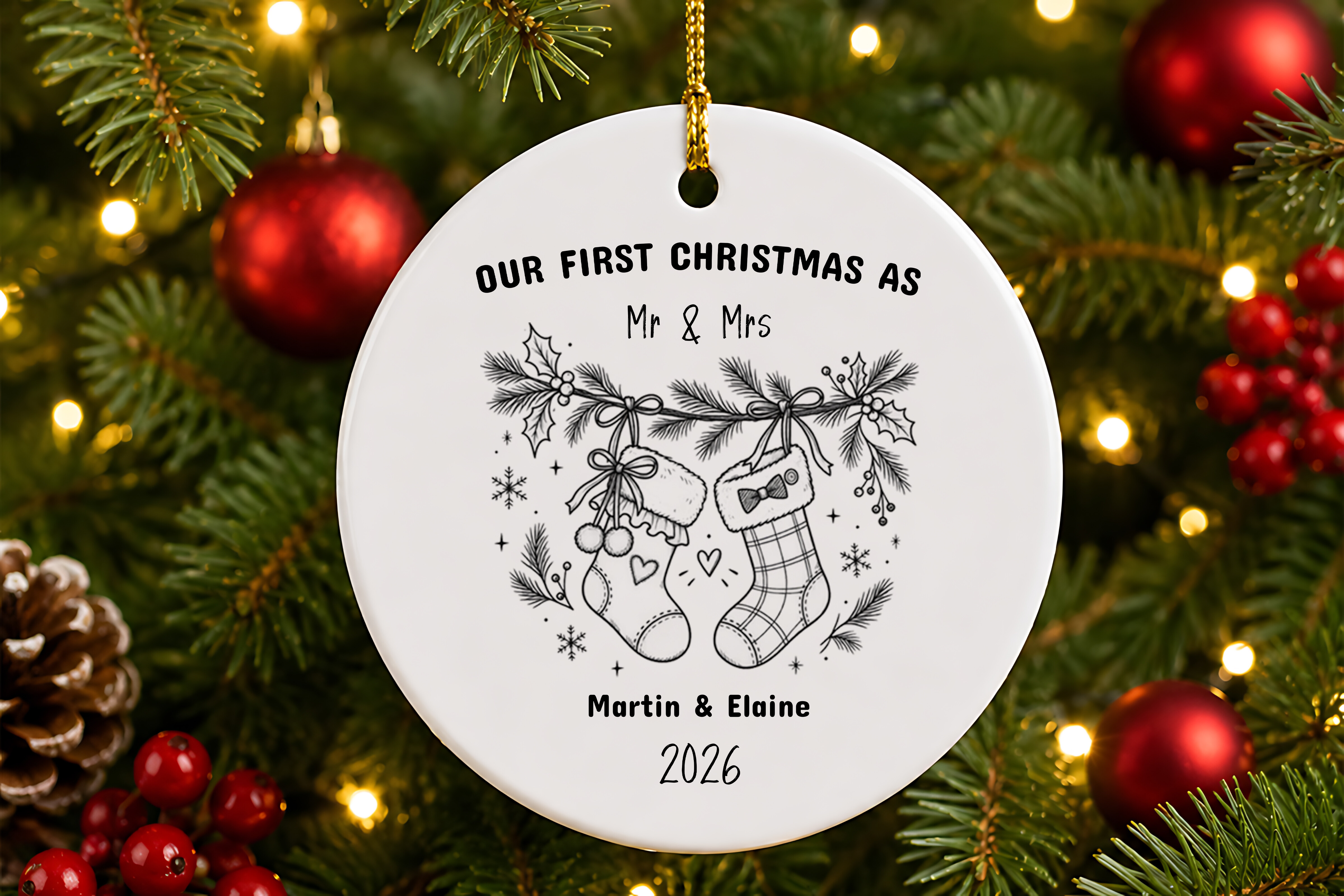 Our First Christmas Ornament 2026 PNG