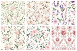 Pink Theme Pattern Pink Toile De Jouy Seamless Patterns Graphic by Design Market ...