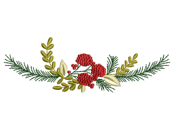 Red Blossom Pine Branch Wreath