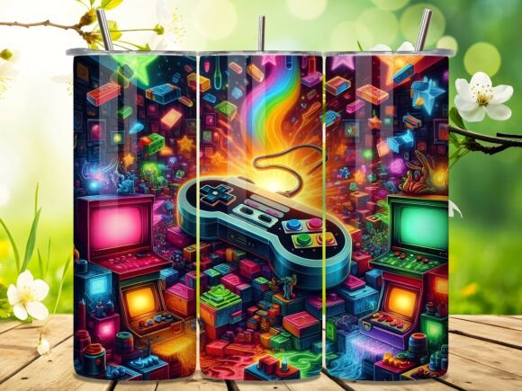 Retro Arcade Controller Tumbler Wrap