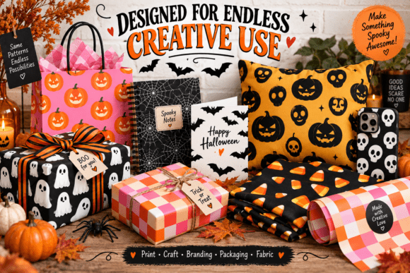 Retro Halloween Digital Pattern