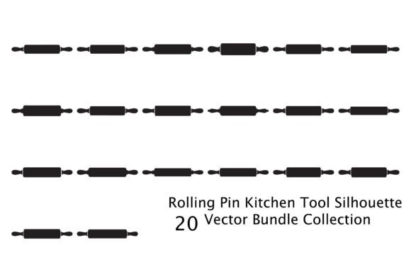 Rolling Pin Kitchen Tool Silhouette Vect