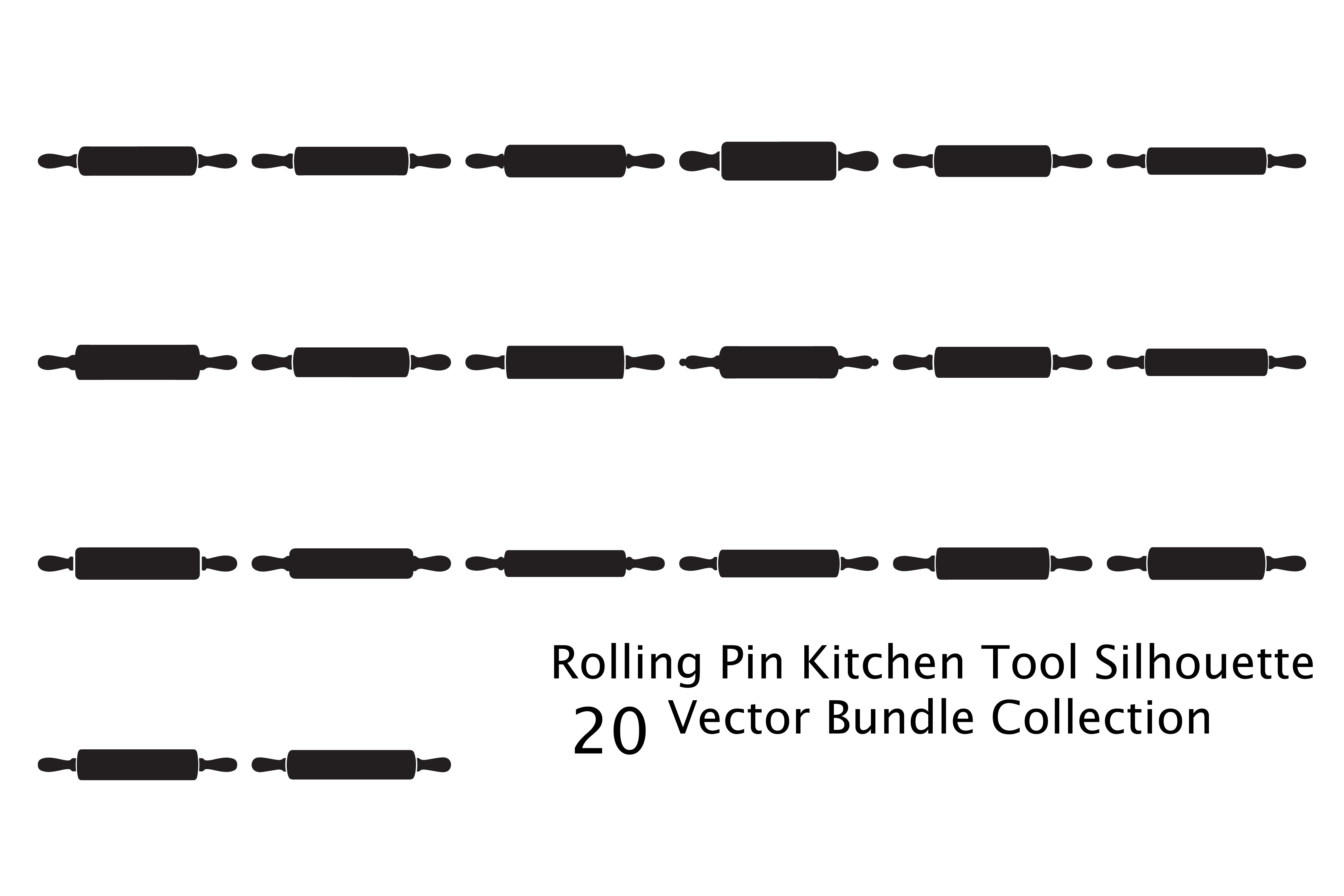 Rolling Pin Kitchen Tool Silhouette Vect