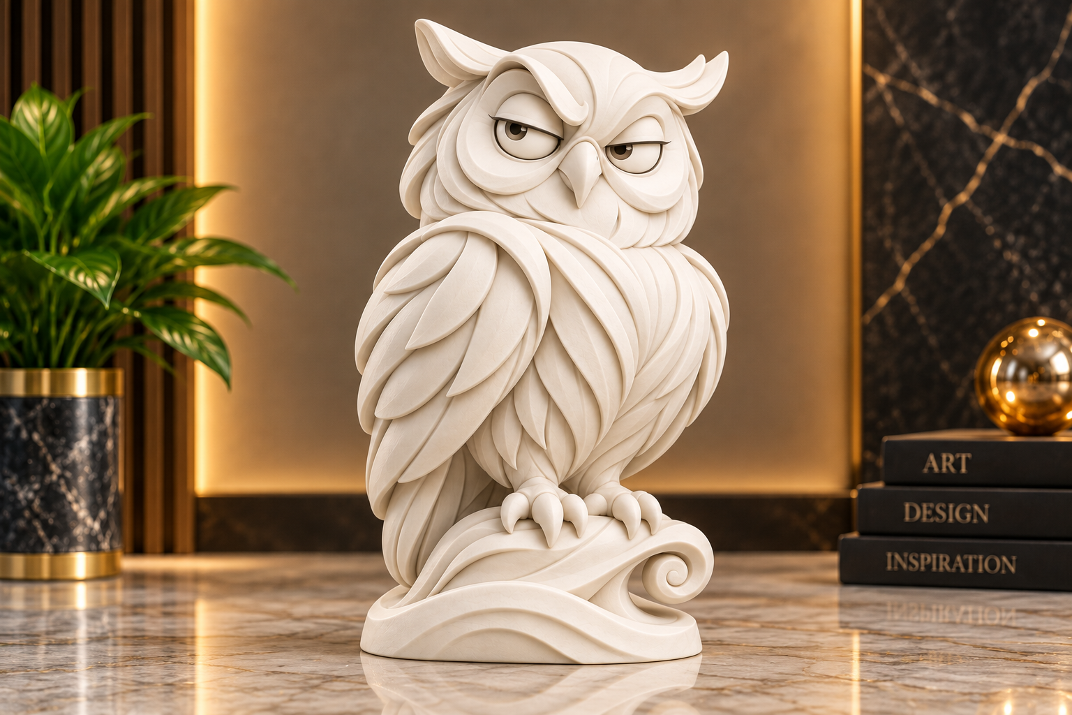 Sarcastic Owl Figurine STL – Funny 3D Printable Desk Decor & Collectible - Image 2