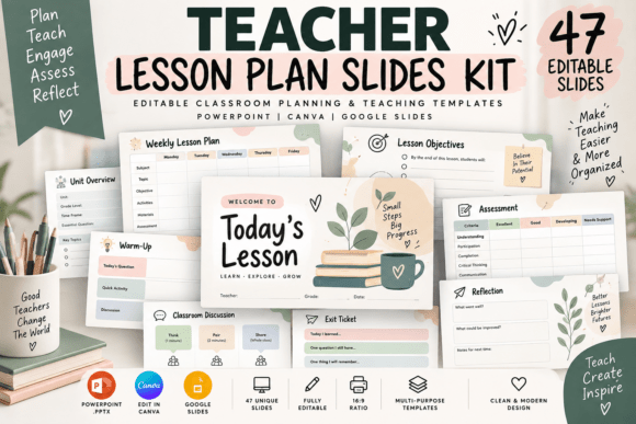 Teacher Lesson Plan Slides Kit