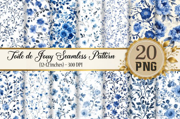 Toile De Jouy Seamless Pattern