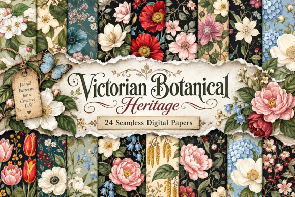Victorian Botanical Heritage Pattern