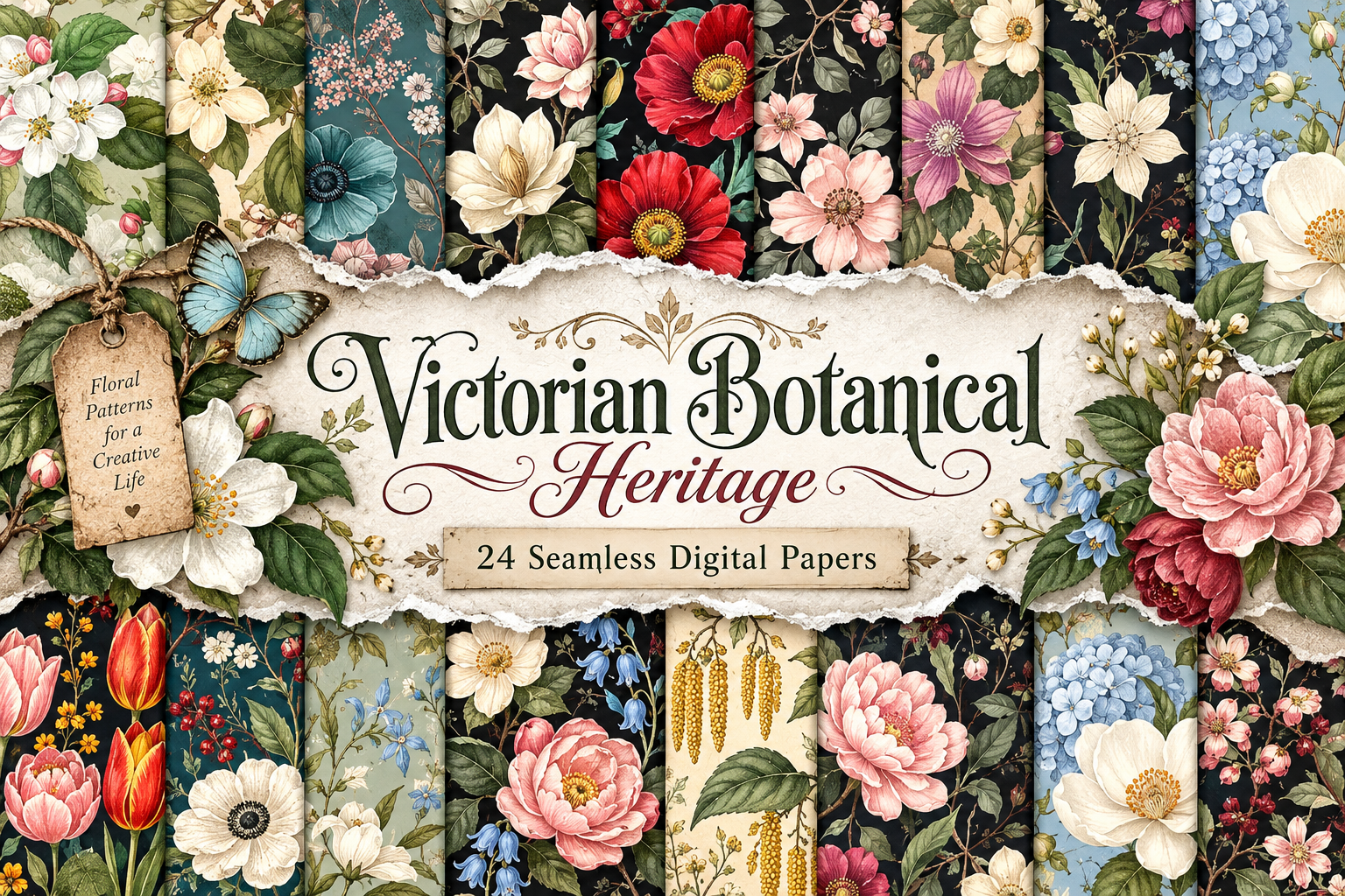 Victorian Botanical Heritage Pattern