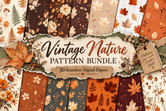 Vintage Nature Pattern Bundle