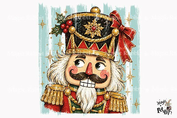 Vintage Nutcracker Portrait PNG