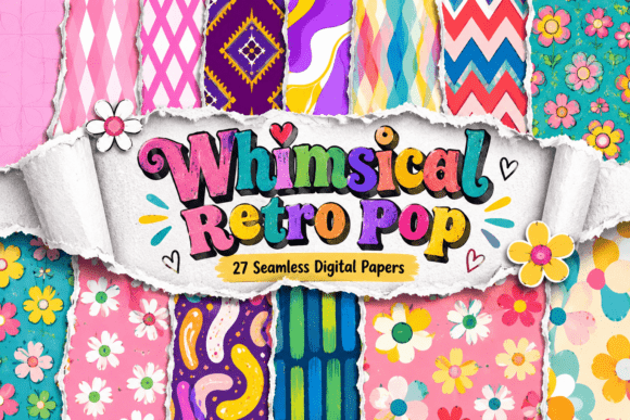 Whimsical Retro Pop – Seamless Pattern