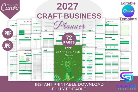 2027 Craft Business Planner Canva