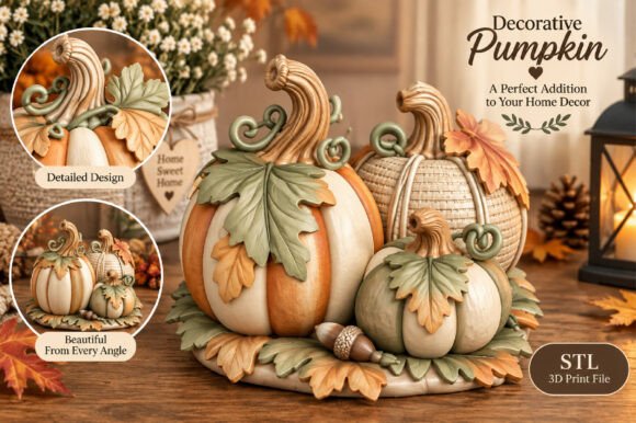 Ghost Pumpkin STL Model – Cute Halloween 3D Printable Figurine for FDM & Resin - Image 11