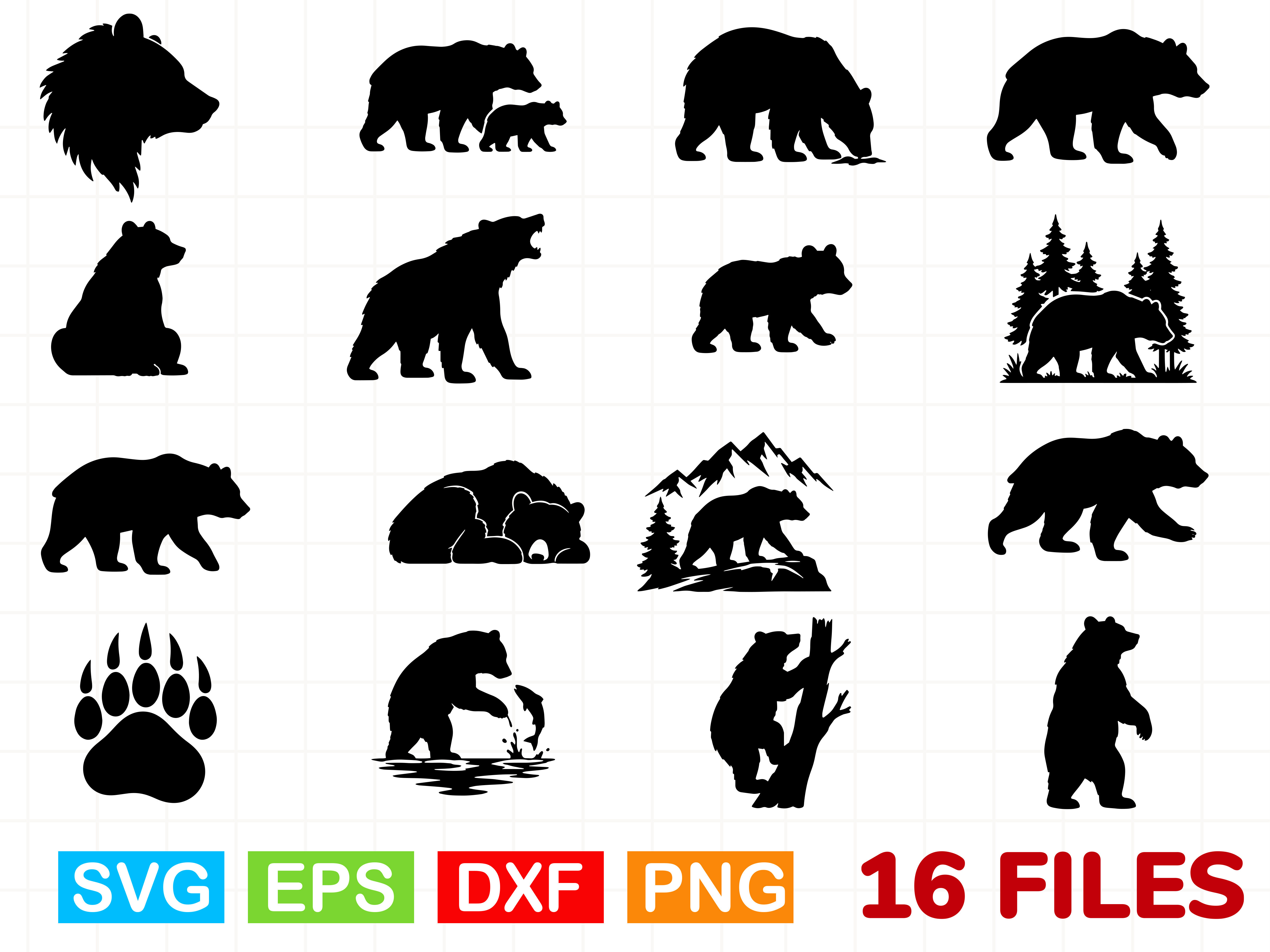 Bear Silhouette Bundle SVG Bundle