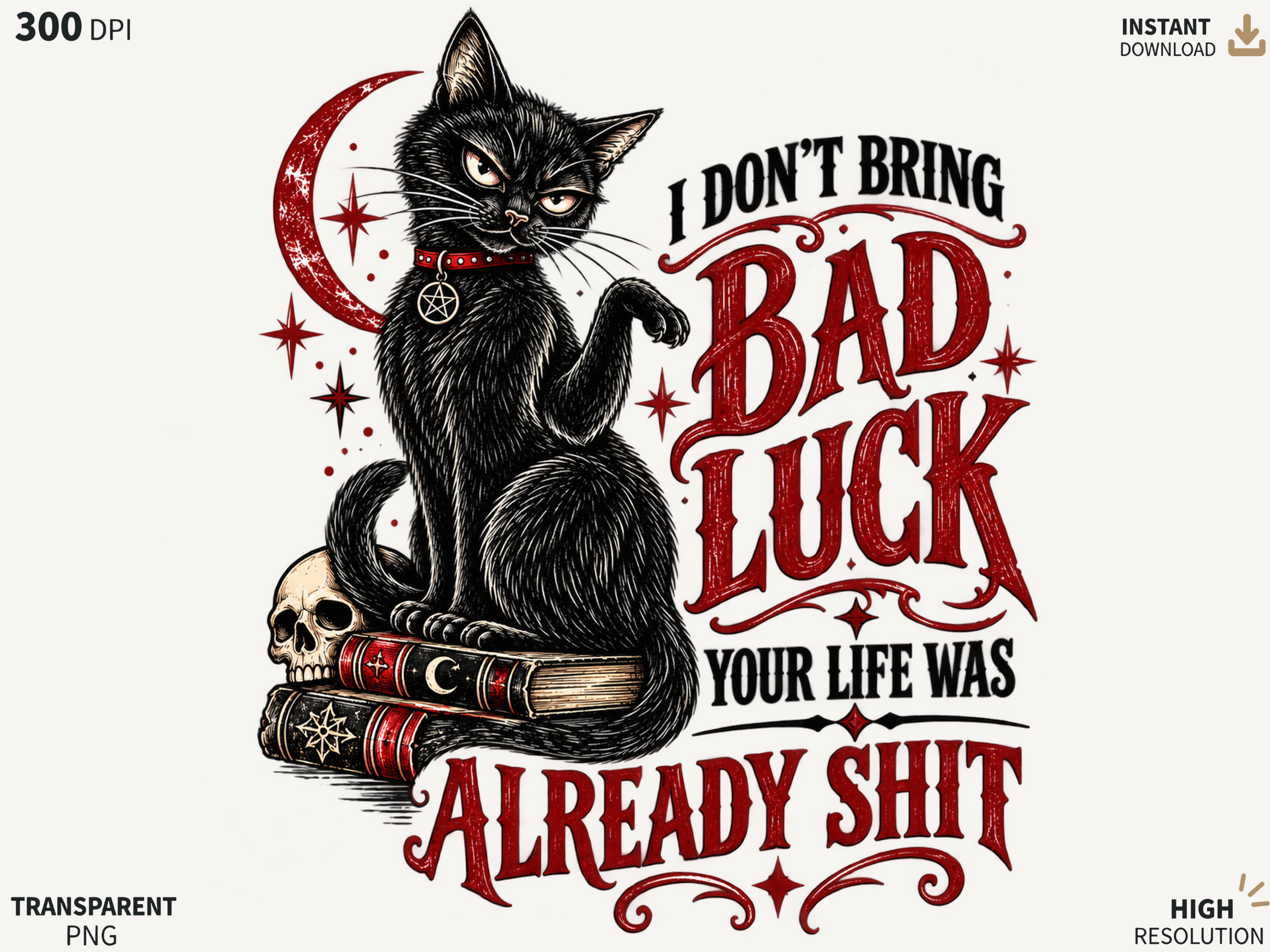 Black Cat Halloween PNG Design, Spooky C