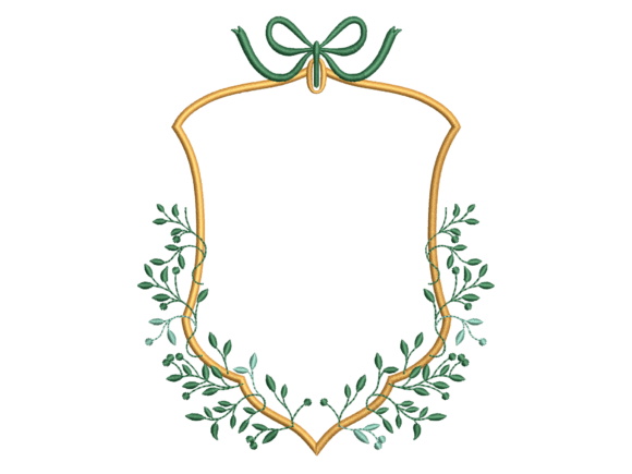 Botanical Bow Name Wreath Frame