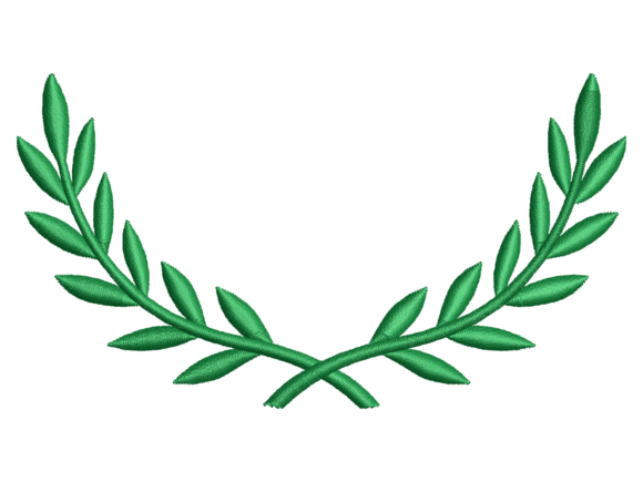 Botanical Leaf Laurel Wreath Machine Emb