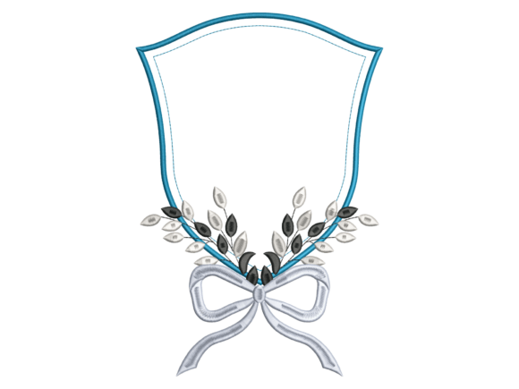Botanical Leaf Wreath Frame with Bow Mac