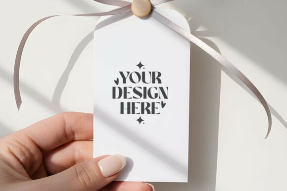 Christmas Gift Tag Mockup