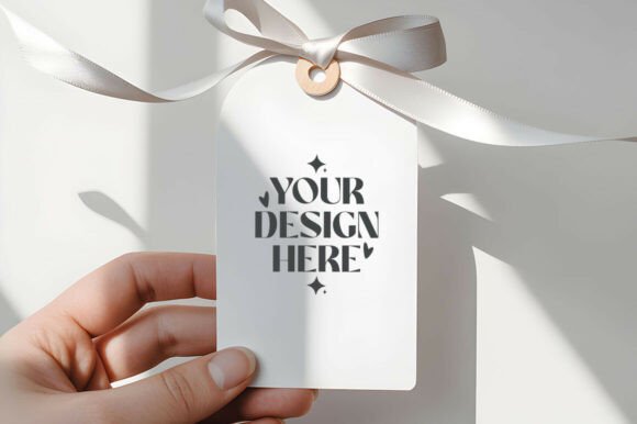 Christmas Gift Tag Mockup