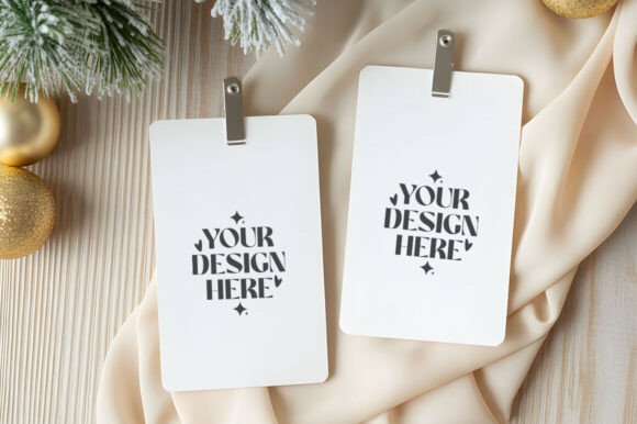 Christmas Gift Tag Mockup, Tag Mockup