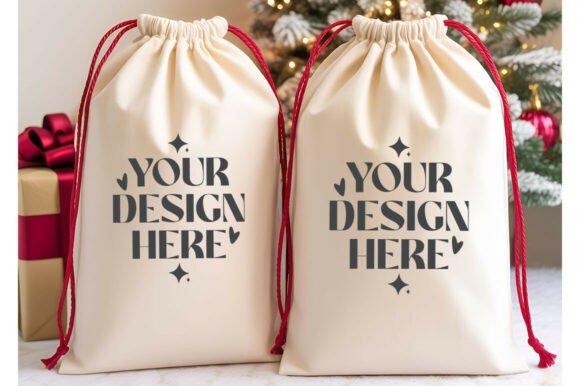 Christmas Santa Sack Mockup