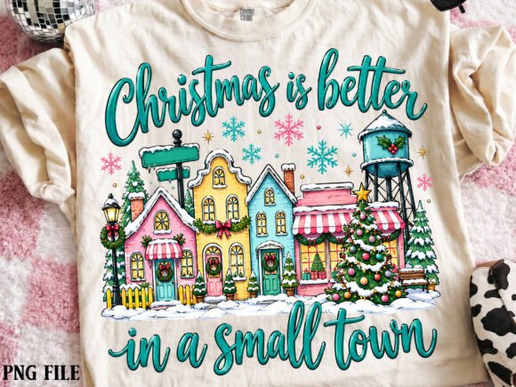 Christmas Small Town Sublimation PNG