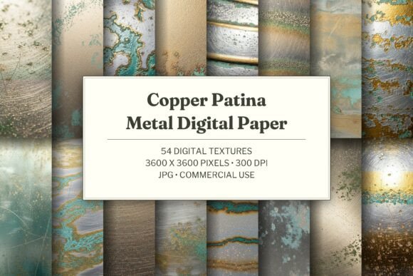 Copper Patina Metal Digital Paper