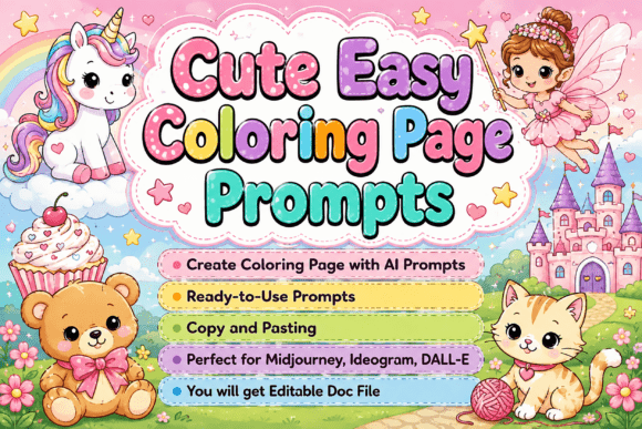 Cute Easy Coloring Page Prompts