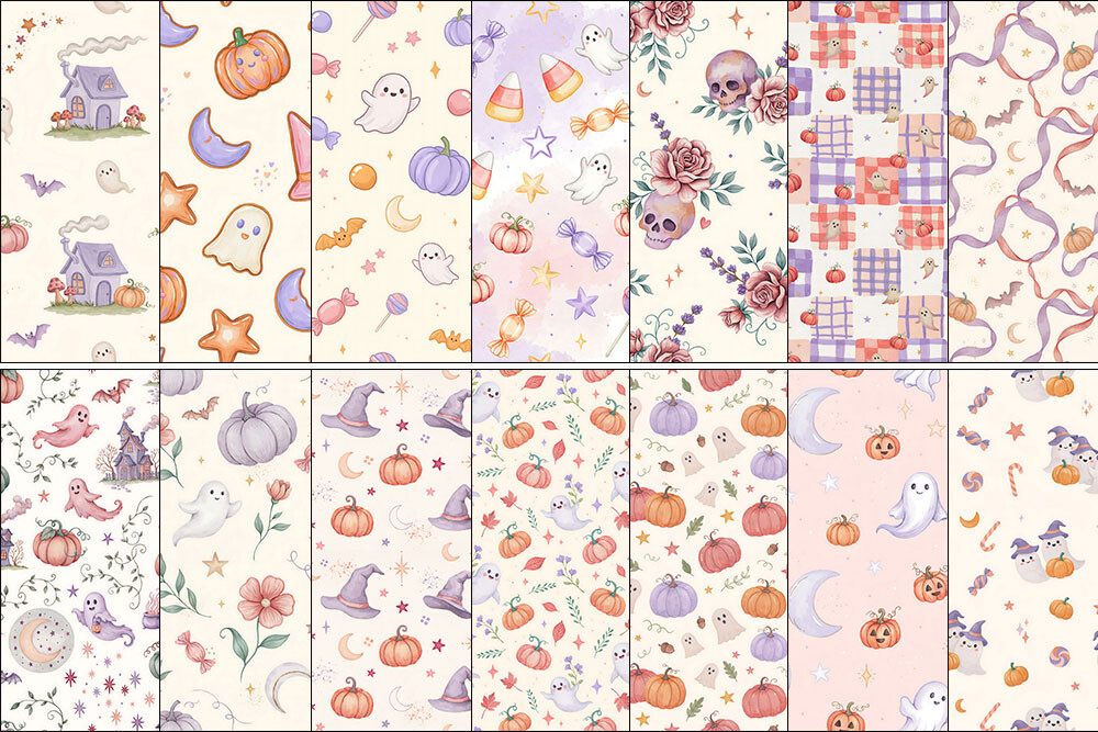 Cute Halloween Digital Paper Graphic by SVG Zone · Creative Fabrica