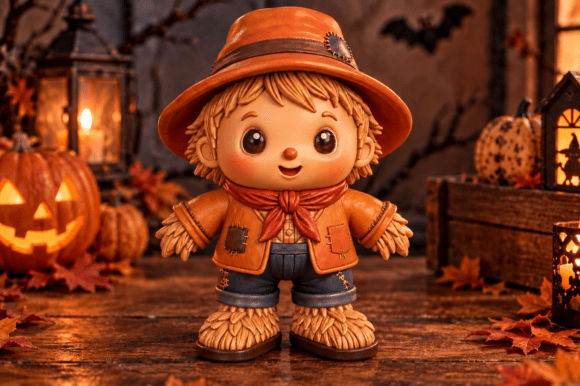 Pumpkin Rose STL | 3 Halloween Jack-o'-Lantern Rose 3D Print Files - Image 14