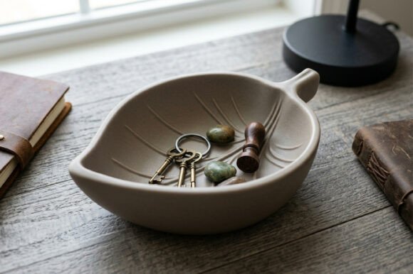 Decorative Leaf Shaped Bowl STL – 3D Printable Botanical Key & Jewelry Dish - Image 3