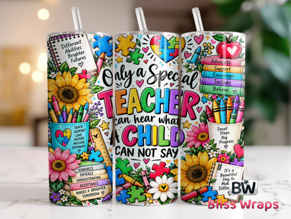 Education Teacher Tumbler Wrap
