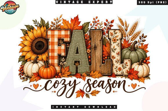 Faith Cozy Season Fall PNG Graphic Illustrations By Vintage Expert