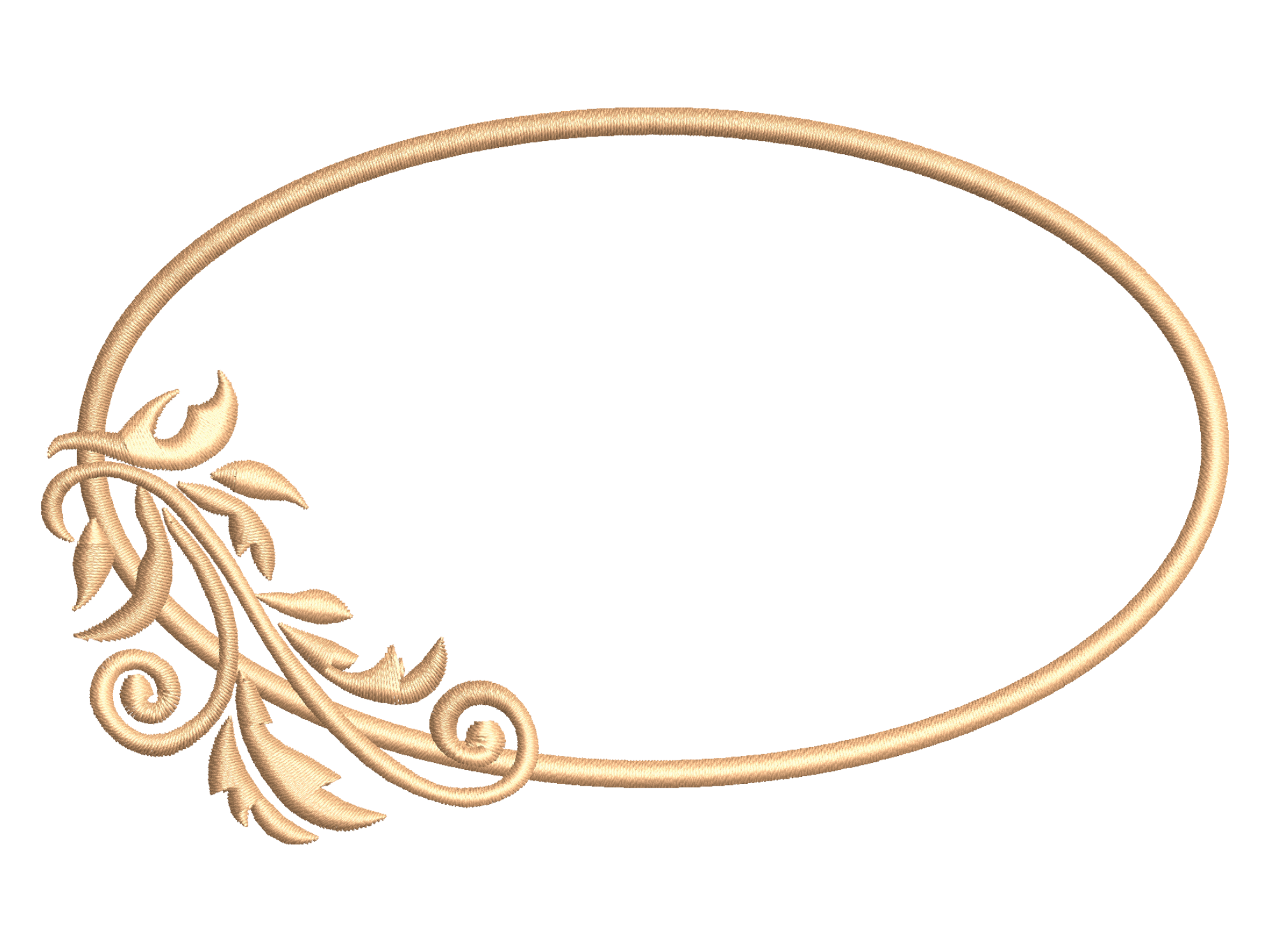 Floral Ornament Oval Embroidery Frame