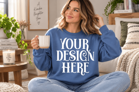 Gildan 18000 Sweatshirt Mockup
