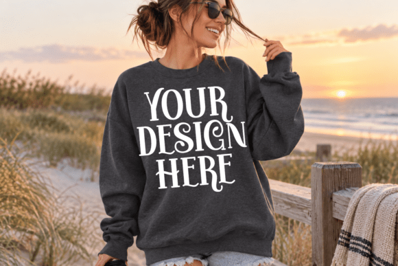 Gildan 18000 Sweatshirt Mockup