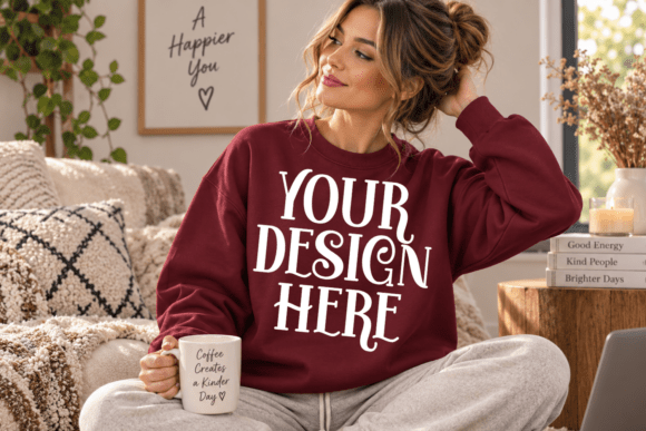 Gildan 18000 Sweatshirt Mockup