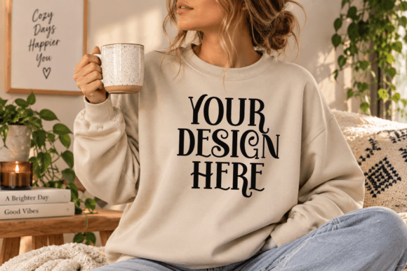 Gildan 18000 Sweatshirt Mockup