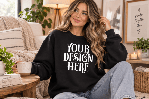 Gildan 18000 Sweatshirt Mockup