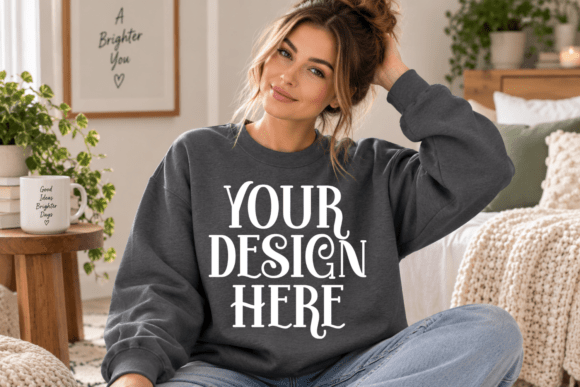 Gildan 18000 Sweatshirt Mockup