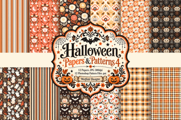 Halloween Papers & Photoshop Patterns 4