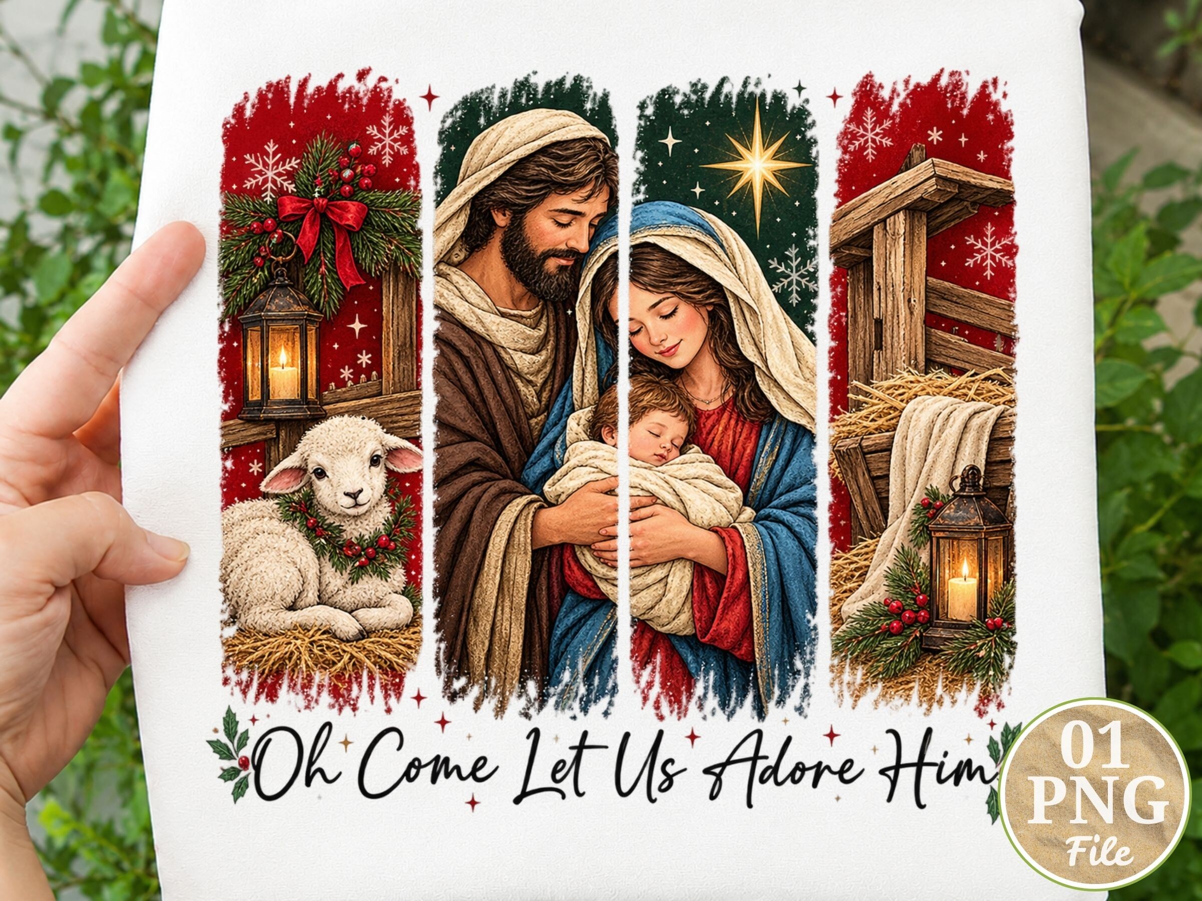 Nativity Holy Family Christmas PNG, Chri