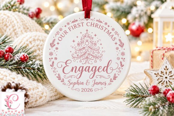 Our First Christmas Engaged 2026 SVG