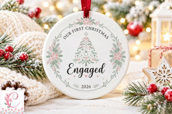 Our First Christmas Engaged 2026 SVG