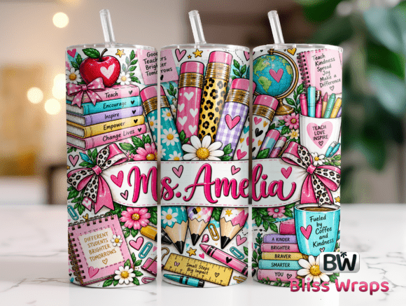 Personalized Teacher Tumbler Wrap