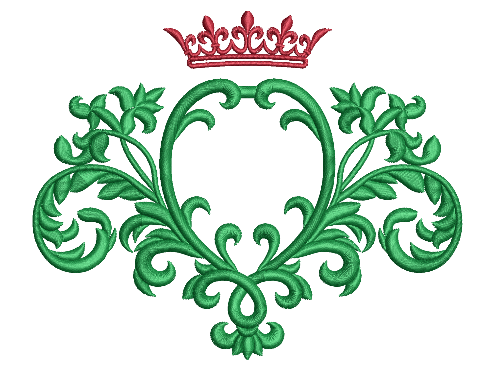 Royal Crown Ornamental Floral Wreath Mac