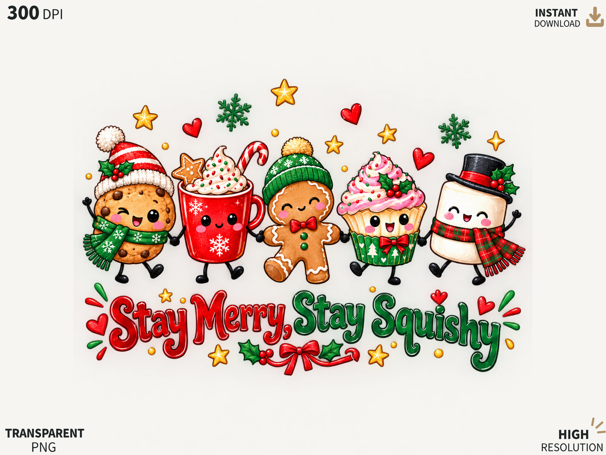 Stay Merry Stay Squishy PNG, Cute Christ
