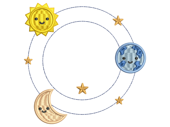 Sun Moon Earth Celestial Wreath