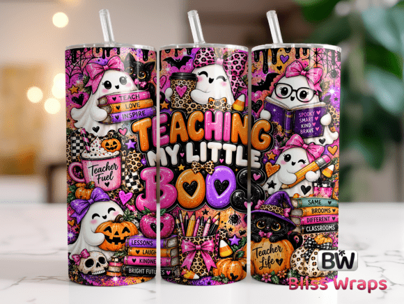 Teacher Halloween Tumbler Wrap